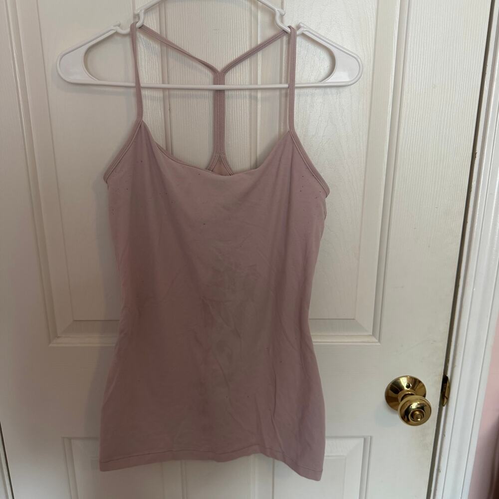 Lululemon Power Y Blush Pink Racerback Tank Top Women's 8